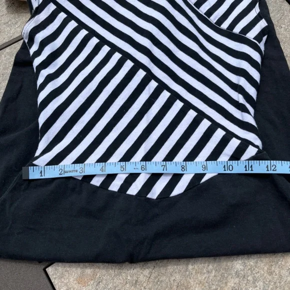 Vintage blk white stripe dress - Picture 5 of 5